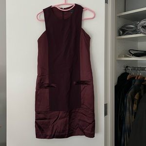 NWOT french connection burgundy shift dress size 6